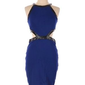 Lulu's Cocktail Dress Blue & Black Sleeveless L